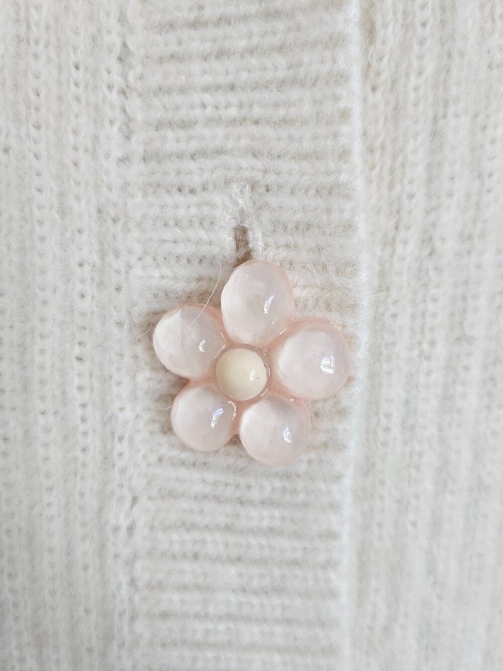 & Other Stories [NWOT] Sweetheart Neck Cardigan w/ Flower Buttons - L - Picture 6 of 16
